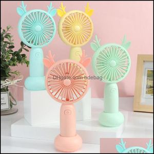 Favor de festa Favor Favor Outdoors Portable Hold Mini Electric Fan USB com Light Cartoon Pocket F￣s do escrit￳rio Presente de ver￣o 7 7lj T2 Drop dhtrp