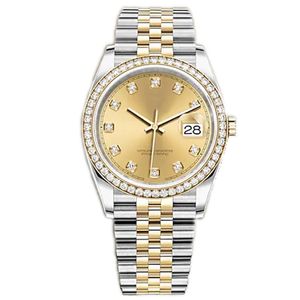 41/36mm Herren Automatische Uhr 31mm/28mm Frau Quarz Uhr Sapphire Schwimmpaar Armbanduhren Vollstahl aus Edelstahl Luxus Diamond Uhren Orologio di lusso