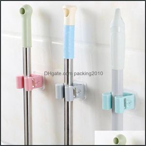 Other Household Cleaning Tools Accessories 5 Pcs Broom Mop Holder Gripper Holds Self Adhesive Reusable No Drilling Super Antislip Dhpgd