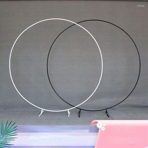 Party Decoration Single Round Arch Lovningsbar DIY Bröllop Smidesjärn Ringhylla Bakgrund Dekorativ konsol Flod Dörr födelsedag