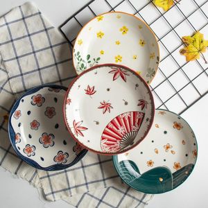 Set di stoviglie giapponese Cartoon Flower Ceramic Disc Combination Suit Underglaze Color Four Season