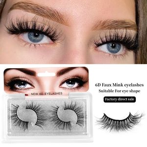 2 Paar natürliche falsche Wimpern, falsche Wimpern, langes Make-up, 5D-Nerzwimpern, Wimpernverlängerung für Schönheit