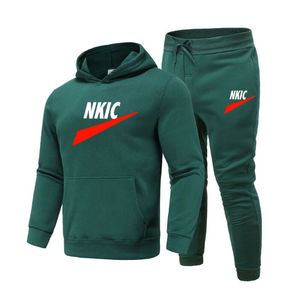 Conjunto de agasalho masculino casual roupas esportivas primavera outono gola jogging terno novo jaqueta masculina moletom 2 peças conjuntos marca