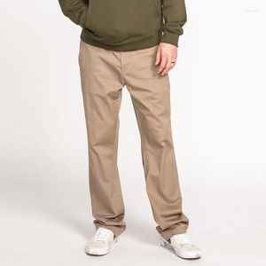 Męskie spodnie męskie łyżwij nowoczesne proste, elastyczne spodnie chino khaki