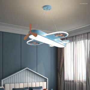 Pendelleuchten Kreative Flugzeug Kinderzimmer Lichter AC110-240V Home Deco Rosa / Blaue LED-Lampe für Bettbefestigung