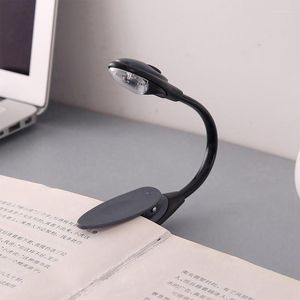 Night Lights Mini Flexible Clip-on Bright Booklight LED Travel Book Reading Lamp White Light Holder Small Table Gifts G