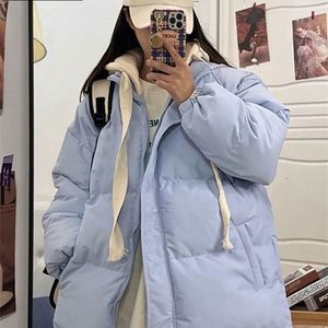 Women Down Parkas Grerler Krótka kurtka Kobieta Zima Zima Zagęzienie ciepłego splicowanego płaszcza Zakryjna koreańska moda luźna odzież wierzchnia puffer 221113
