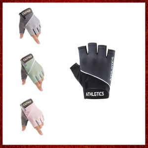 ST160 1 Pair Fingerless Gloves Non-slip Ultrathin Half Finger Breathable Gloves Outdoor Bicycle Gloves for Driving Motorcycle Cycling
