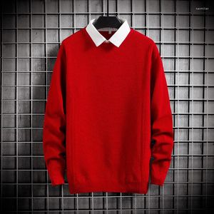 Męskie swetry pasują do dzianiny Solidna koszulka swetra pullover podciągnij do podciągania swetrów sprężyna sprężyna jesienna męska pullover 2022 Multi Colours