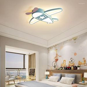 Ceiling Lights Children's Room Cartoon Boy Creative Plane Lamp Bedroom Dimming Led Eye Protection Girl