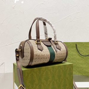 デザイナーバッグ財布ショルダーカウの女性クロスボディクラシックバッグウッドドラムレザーハンドバッグ高品質のレトロレターバッグファッション