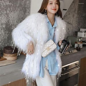 Women's Fur Fashion Trend Ladies Coat Raccoon Winter Warm