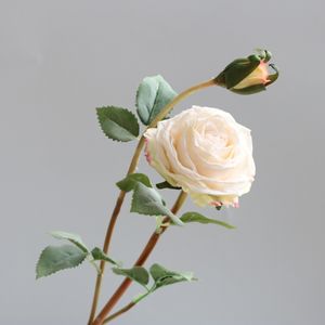 Konstgjorda blommor Två huvuden rosor för hembröllopsdekorationer