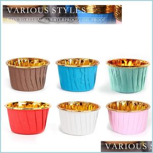 Cupcake 3000pcs/Lot Muffin Cupcake Liner Roll Mouth Cake Paper Cup Wrappers Baking Tray Case Dekoration Tools Bakeware Mold Drop Del Dhvlh