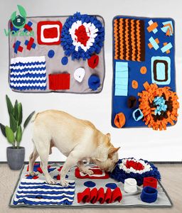 7450cm Pet Dog Puzzle Toys Slow Feeding Food Mat Training Foraging Sniffing Mat Funny Cat Toys Snuffelmat Feeder Soft Pad C10043616241