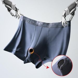 Mutande Ridurre la sensibilità Biancheria intima Uomo Boxer Prepuzio Esporre Lingerie Pene Pouch Hole Breath Mutandine fisiologiche Prolungare il tempo del sesso