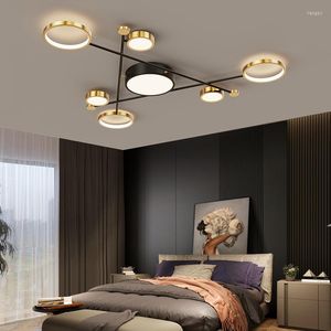 Lampadari ModernTriangle Fiore Lampadario Plafoniera Casa Sala da pranzo Camera da letto Lampada Pasto Appendiabiti Illuminazione interna Decorazione Oro Nero