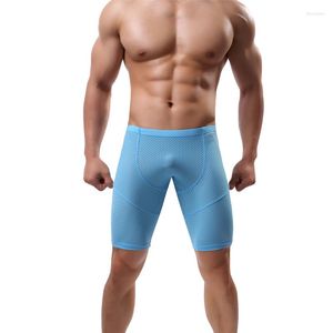 Underpants Long Leg Shorts Boxer Sexy Mens Underwear Panties Fitness Breathable High Quality Sports Running Knee-length