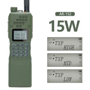 Walkie Talkie Baofeng AR-152 VHFUHF HAM RADIO 15W Мощный 12000 мАч-батарея портативная тактическая игра PRC-152 Двухполь 221108