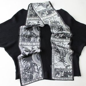 Scarves THERE IS ONLY ONE ME IN THIS WORLD Silk Ribbon Neck Scarf Pure High Grade Lady Multi-function Headband ZSCJ67
