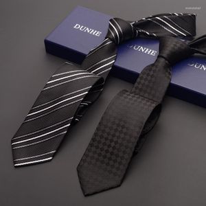 Bow bağları Yüksek kaliteli 2022 moda erkekler iş 7cm gündelik şerit ipek kravat düğün tasarımcılar için marka hediye kutusu ile