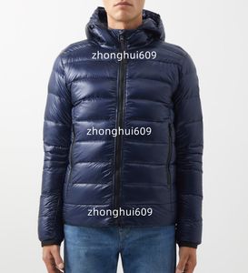 Quiltade herrar ner huva jacka hoody quiltad fleece coat i marinen svart röd parkas douedoune homme daunenjacke manteau puffer