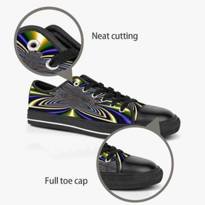 Homens de costurar sapatos de tênis personalizados de lona pintada à mão Mania feminina Black Gold Low Cut Breathable Passeios de corrida femininos treinadores