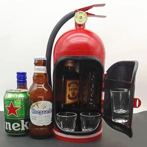 Bar-Werkzeuge, Feuerlöscher-Design, Minibar, Neuheit, Likörwein-Aufbewahrungsboxen für Whisky-liebende Feuerwehrleute, handgefertigtes Bar-Geschenk 221110