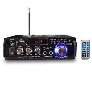 Radio 12V 220V BT298A 2CH LCD 디스플레이 디지털 HIFI 오디오 스테레오 전원 앰프 Bluetoothcompatible FM Radio가있는 원격 제어 EU 221114