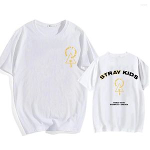 メンズTシャツメンズTシャツ韓国バンドStray KidsHan Felix Pure Cotton Women Tシャツ特大ゴシックトップスボーイズガールズTシャツ