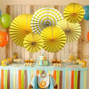 Party Decoration Luanqi 6pcs DIY Tissue Paper Fan Decorations Wedding Backdrop Hanging Cut-Out Fans Baby Shower Birthday Supplies