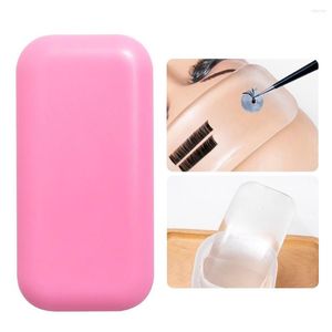 False Eyelashes Graft Extension Tray Stand Pallet Pad Forehead Sticker Silicone Transparent Pink Planting Lash Holder Tool