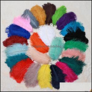 Decorative Flowers Wreaths Ostrich Feather 1 Pack/100 Pcs 1520Cm Festival Wedding Decoration Party Table 12 Colors Craft Supply 14 Dhkrx