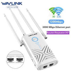 Roteadores 5 GHz WiFi Repeator Wireless WiFi Extender 1200Mbps Wi-Fi amplificador de longo alcance Wi Fi Signal Booster 2.4g Ponto de acesso 221114