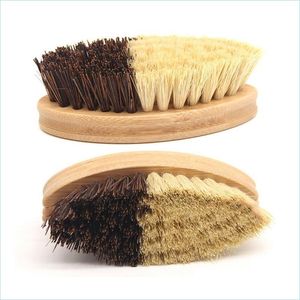 Cleaning Brushes Kitchen Wooden Cleaning Brush Environmentally Friendly Bamboo And Sisal Coarse Brown Plate Brushes For Vegetables F Dhkjd