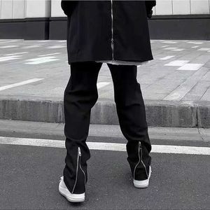 Men's Jeans 2022 Vibe Style Zipper Design Black Men Hip Hop Slim Jeans Trousers High Street Straight Casual Denim Pants Elegant Moda Hombre T221102