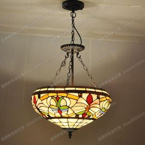 Pendelleuchten Europäischen Stil Retro Nostalgie Anti Kronleuchter Bar Down Tiffanylamps Wohnzimmer Schlafzimmer Farbe Ornamente LED