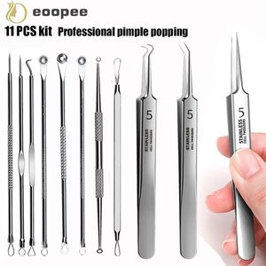 Face Massager Professional Ultrafine No 5 Acne Blackhead Removal Tweezers Beauty Salon Pimples Needles Deep Cleaner Clip Skin Care Tool 221114