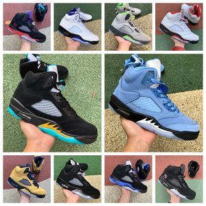 Jumpman 5 5s Retro Basketball Shoes Mens Dark Concord Sail White Stealth Racer Blue Gore Tex Black Cement Metallic Raging Bull Red Safety Orange Green Sports Sneakers