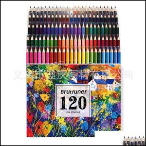 Pintura de suprimentos desenhando pintura a ￳leo artista profissional L￡pis de cor 48/72/120/160 Cores Paint Crayon Art Supplies Dhfuq