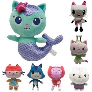 Bambole di peluche Gabby Casa delle bambole Giocattoli Kawaii Mercat Simpatici animali di peluche Sirena Gatto Casa delle bambole, ad esempio Compleanno per bambini Regali di Natale 221113