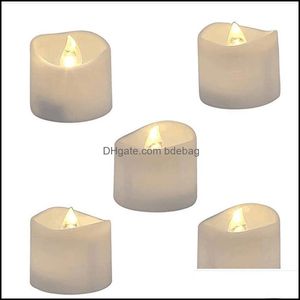Candles 12 Pcs Realistic And Bright Flickering Bb Battery Operated Flameless Led Tea Light For Seasonal Festival Celebration 5035 Q2 Dhery