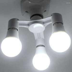 Lampenfassungen 3 in 1/4 1/5 1 E27 zum Blub-Kopf-Halter-Sockel-Sockel-Adapter-Splitter-Schraube-Induktions-LED-Glühbirne