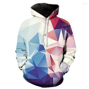 Men's Hoodies Spring 2022 Men And Women Casual Fashion Hoodie Product Personalized 3d Printing Geometric Three-dimensional Patter Big Size