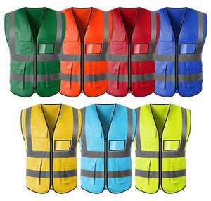 Reflective vest china road reflective vest safety simple vest with pockets and custom