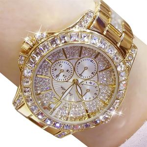 Kadın Saatler Kuvars Elmas İzle Moda Üst Marka Kol Saati Moda İzle Bayanlar Kristal Takı Gül Gold213v