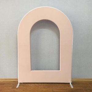 Party Decoration Custom Solid Color Open Arch Backdrop Cover Baby Shower Kids Birthday Wedding Chiara Wall Panel Arched Metal Stand Frame