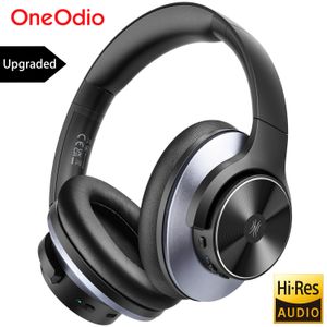 Fones de ouvido para celular Oneodio A10 Híbrido com cancelamento de ruído ativo com áudio de alta resolução sobre a orelha Bluetooth sem fio fone de ouvido microfone ANC 221114