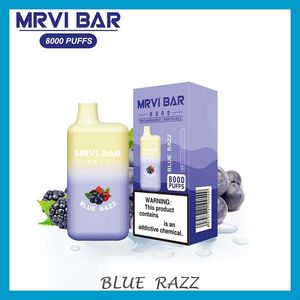 Hetaste Mrvi Bar 8000 Disponibel Vape Pen E cigarettenhet med 650mAh batteri 15ml Pod Prefilled Catridge uppladdningsbar randm elfbar