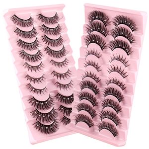 Natural Thick Eyelashes Extensions Fluffy Volume Diamond Full Strip Lashes Dramatic Wispy Faux Mink Lashes For Stage makeup